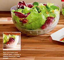 Saladeira ice com base para gelo